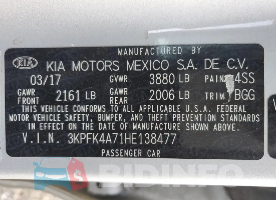 3KPFK4A71HE138477 Photo# 13