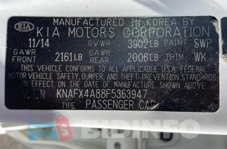 KNAFX4A88F5363947 Photo# 10
