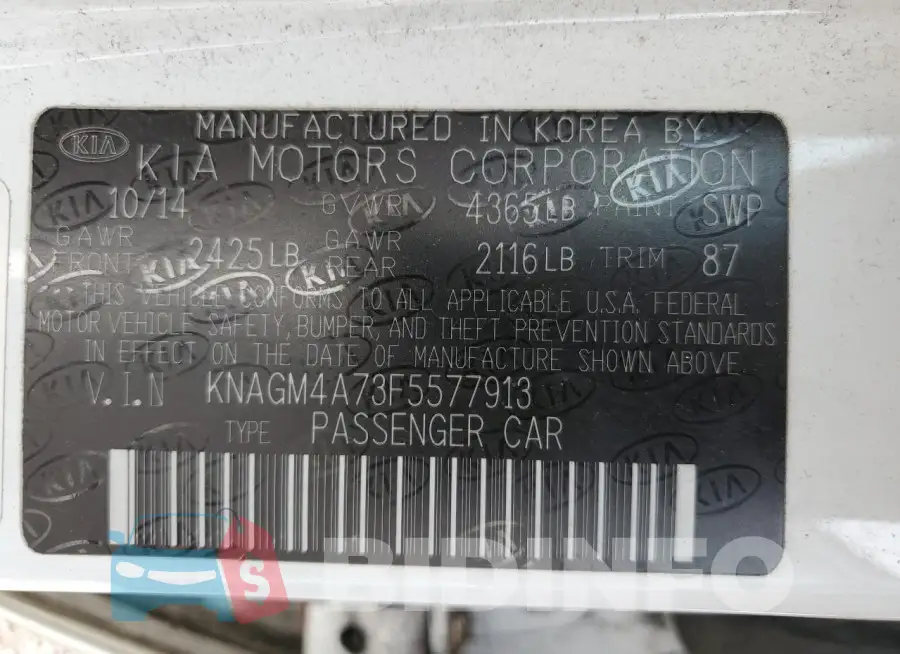 KNAGM4A73F5577913 Photo# 13