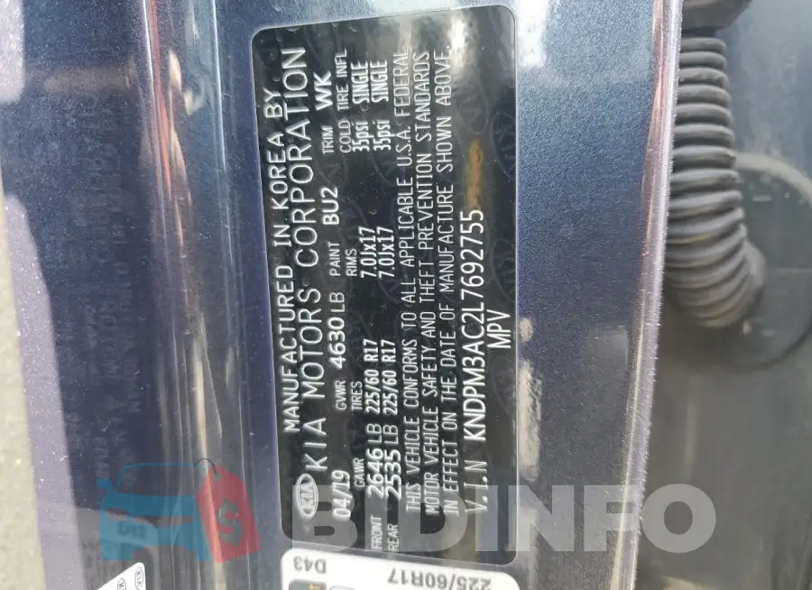 KNDPM3AC2L7692755 Photo# 14