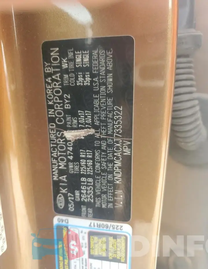 KNDPMCACXJ7335322 Photo# 14