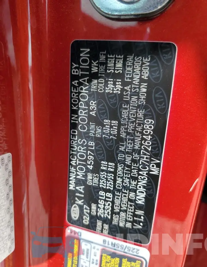 KNDPN3AC7H7264989 Photo# 12