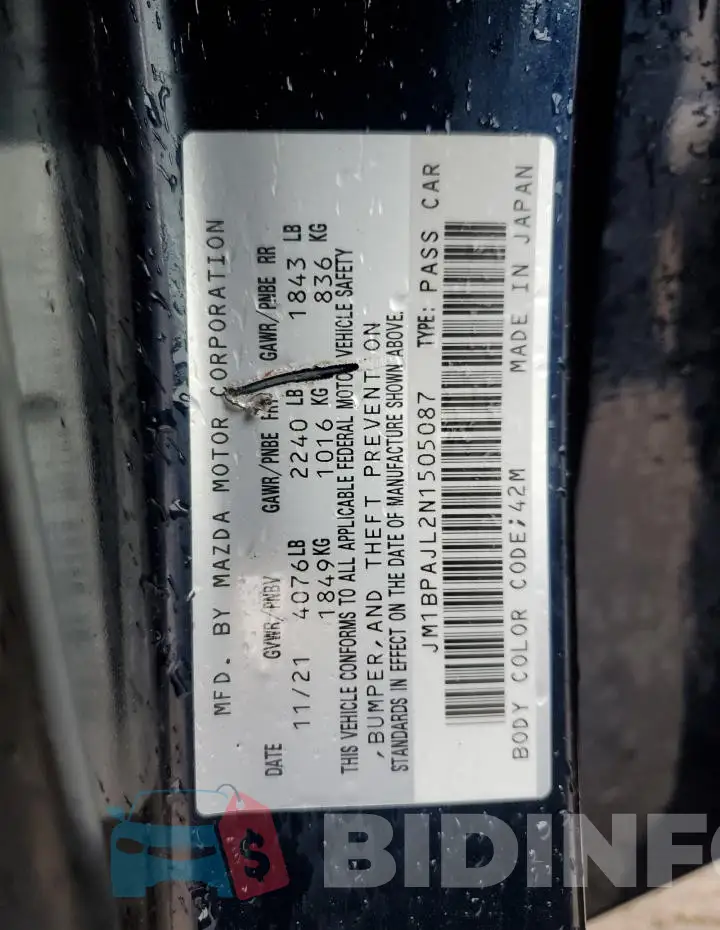 JM1BPAJL2N1505087 Photo# 12