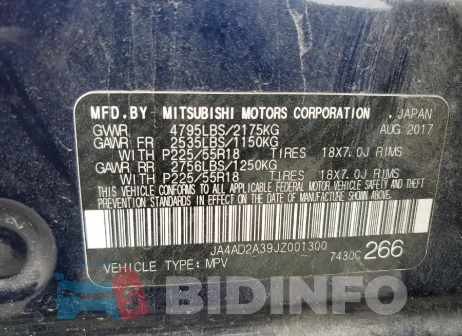 JA4AD2A39JZ001300 Photo# 13