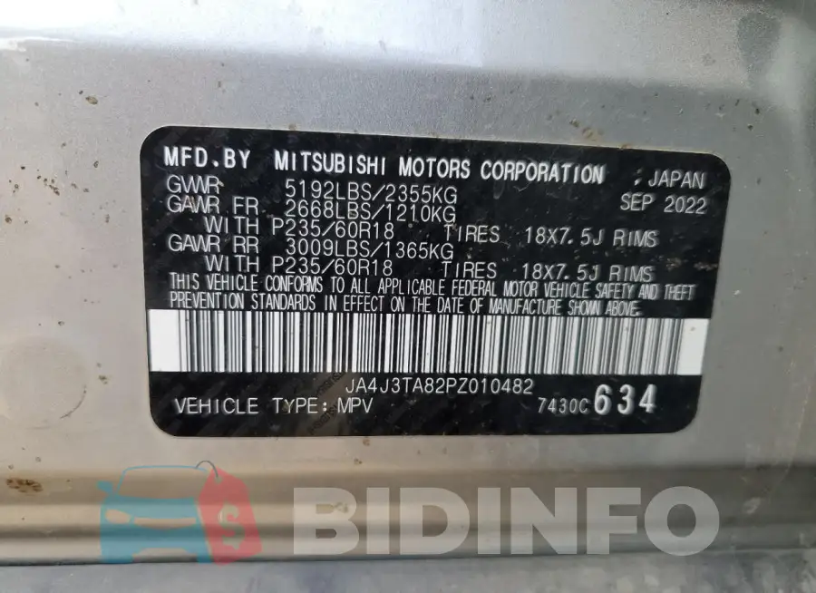 JA4J3TA82PZ010482 Photo# 13