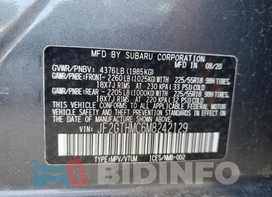 JF2GTHMC6M8242129 Photo# 12