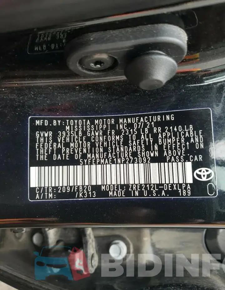 5YFEPMAE1NP273092 Photo# 12