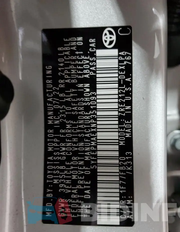5YFEPMAEXNP351093 Photo# 12