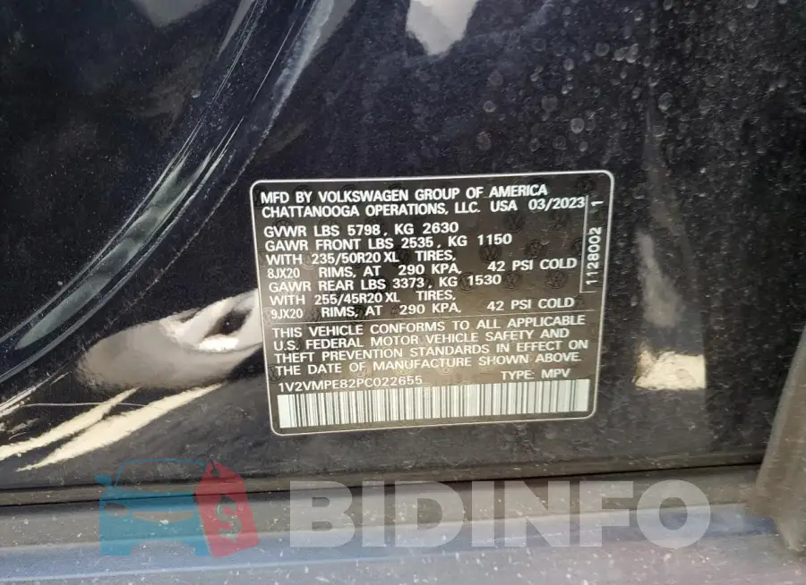 1V2VMPE82PC022655 Photo# 14