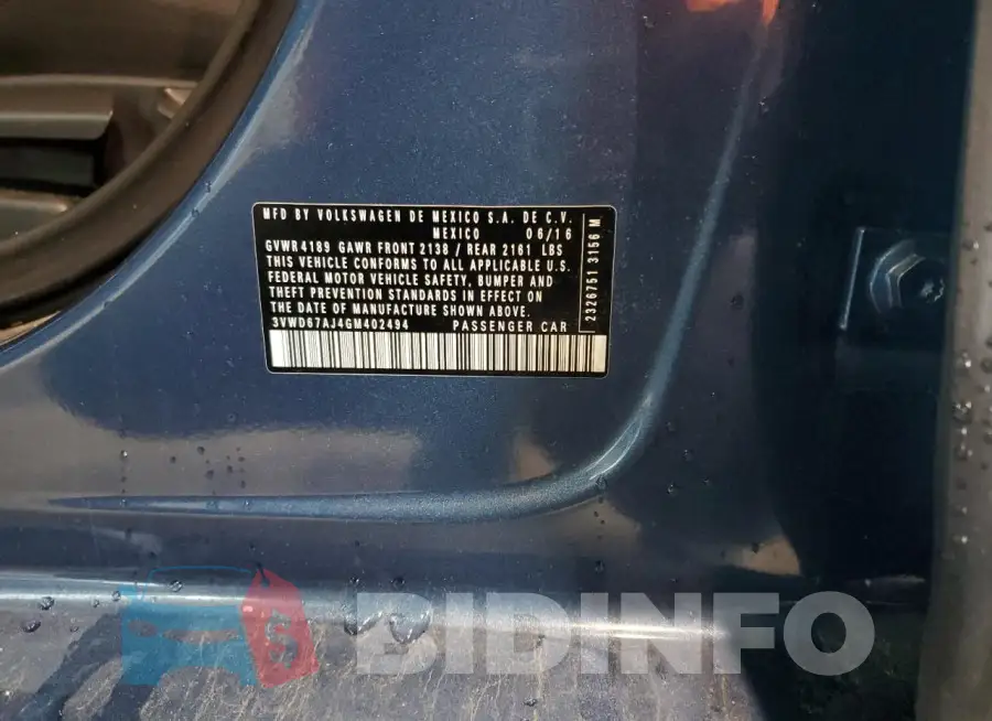 3VWD67AJ4GM402494 Photo# 12