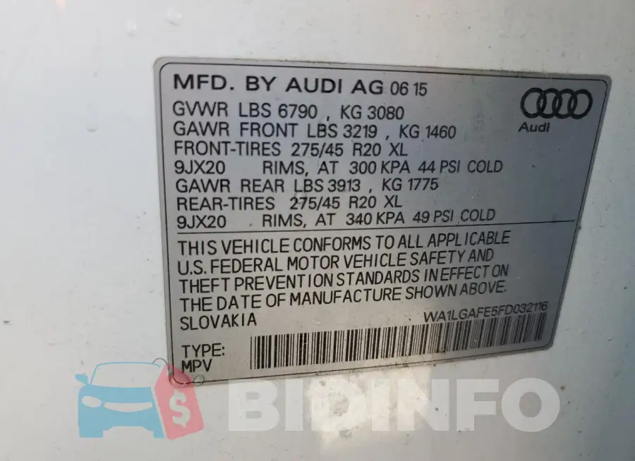 WA1LGAFE5FD032116 Photo# 14
