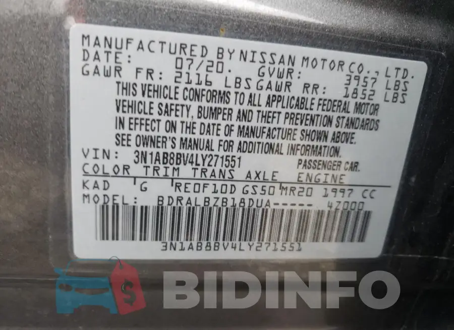 3N1AB8BV4LY271551 Photo# 12