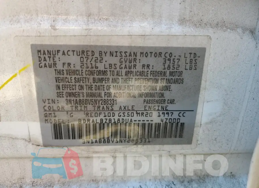 3N1AB8BV5NY288331 Photo# 12
