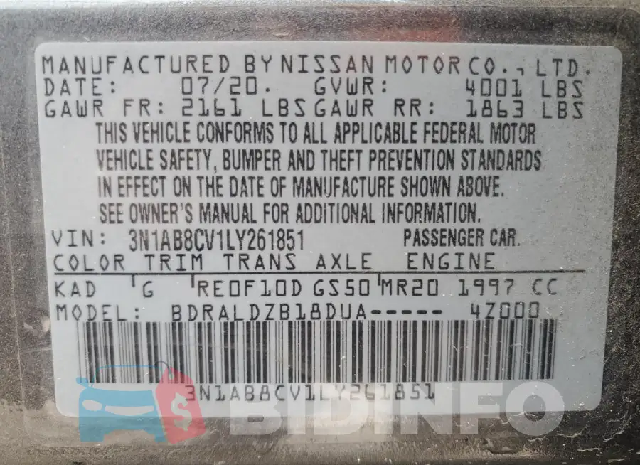 3N1AB8CV1LY261851 Photo# 12