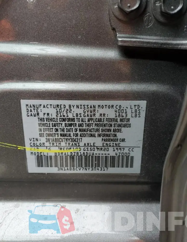 3N1AB8CV7NY304317 Photo# 12