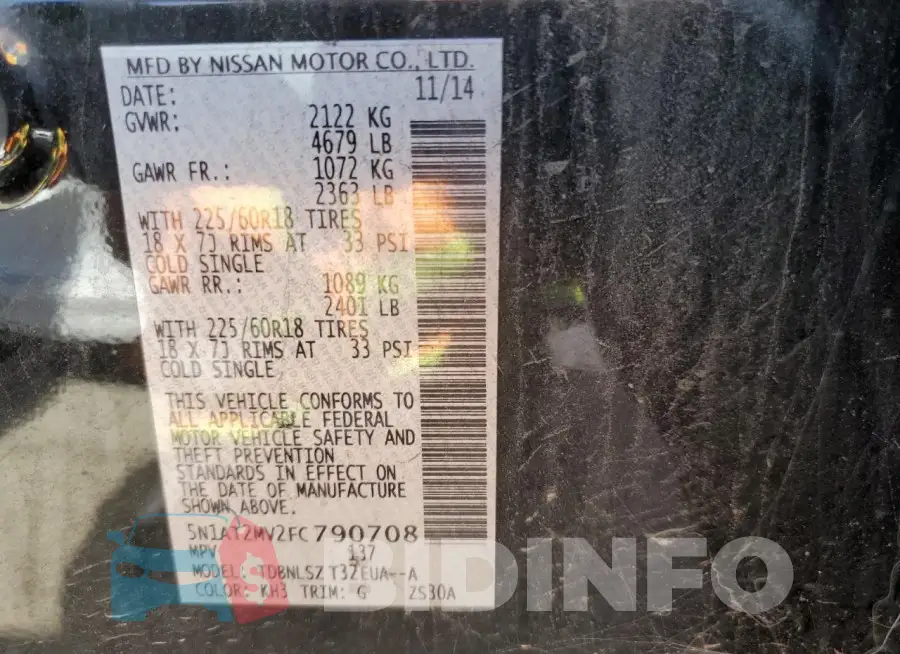 5N1AT2MV2FC790708 Photo# 13