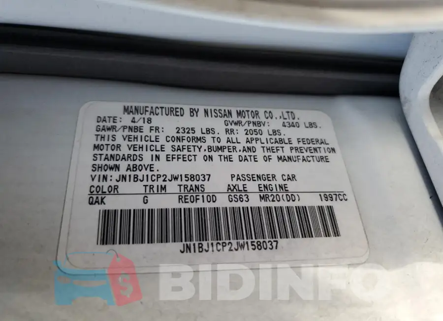 JN1BJ1CP2JW158037 Photo# 14