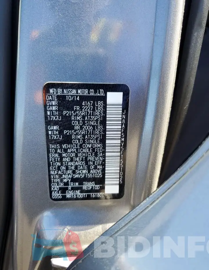 JN8AF5MV5FT551025 Photo# 12