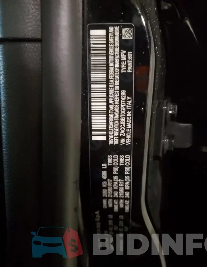 ZACCJBBT0GPD74299 Photo# 12