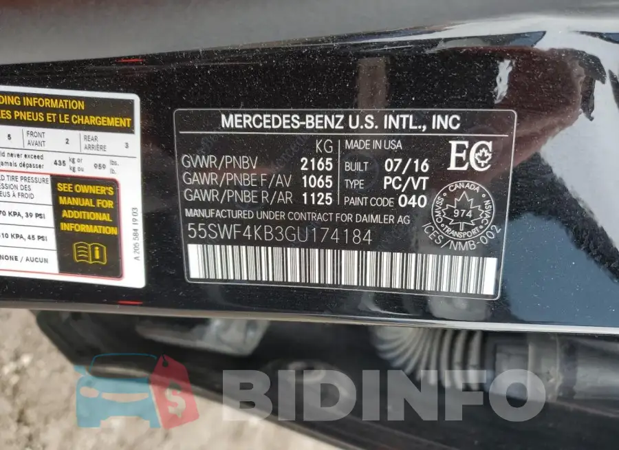 55SWF4KB3GU174184 Photo# 12