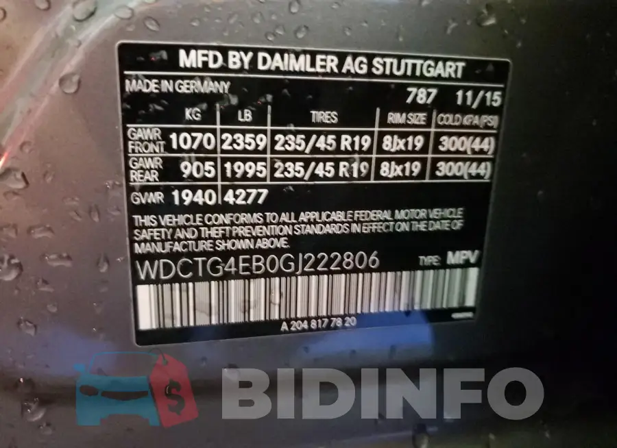 WDCTG4EB0GJ222806 Photo# 12