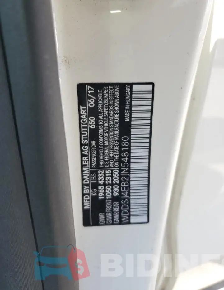 WDDSJ4EB2JN548180 Photo# 13