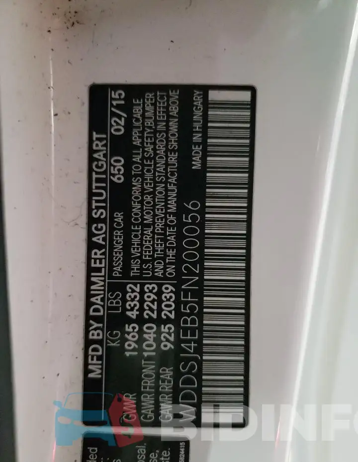 WDDSJ4EB5FN200056 Photo# 12