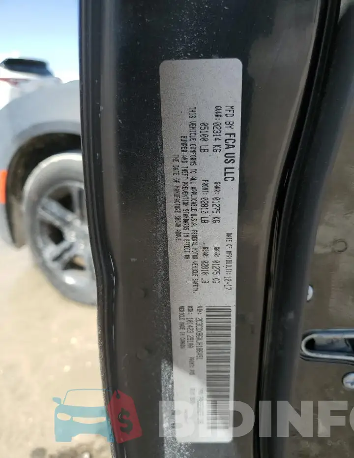 2C3CDXBGXJH186491 Photo# 12