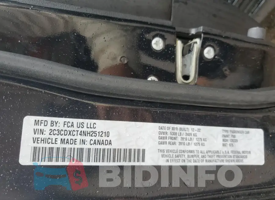 2C3CDXCT4NH251210 Photo# 12