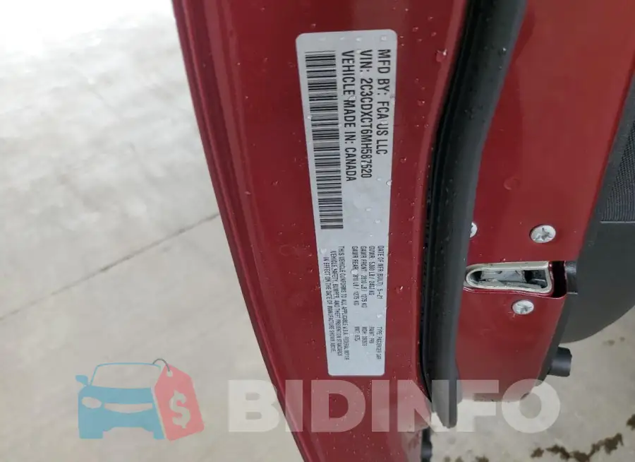 2C3CDXCT6MH587620 Photo# 12