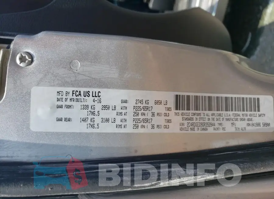 2C4RDGEG9GR352844 Photo# 14