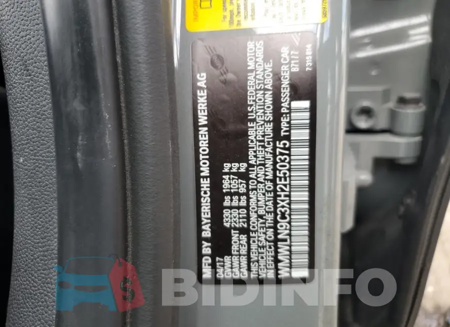 WMWLN9C3XH2E50375 Photo# 13