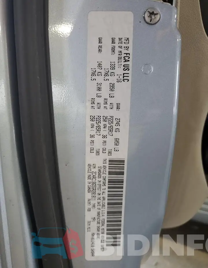 2C4RC1BG5GR281811 Photo# 13
