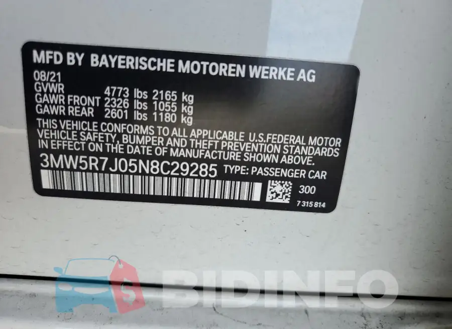3MW5R7J05N8C29285 Photo# 12
