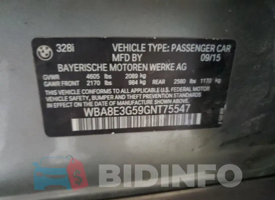 WBA8E3G59GNT75547 Photo# 12