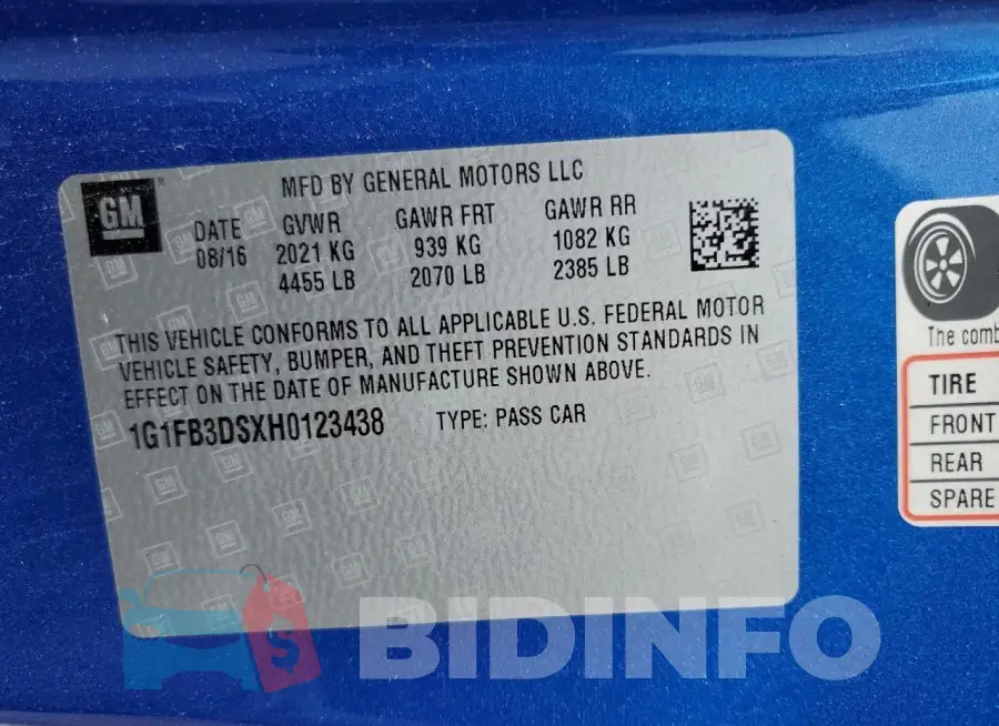 1G1FB3DSXH0123438 Photo# 12