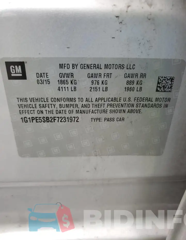 1G1PE5SB2F7231972 Photo# 12