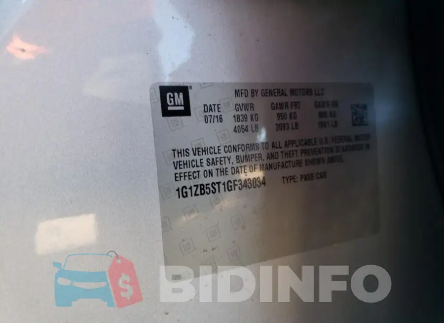 1G1ZB5ST1GF343034 Photo# 12
