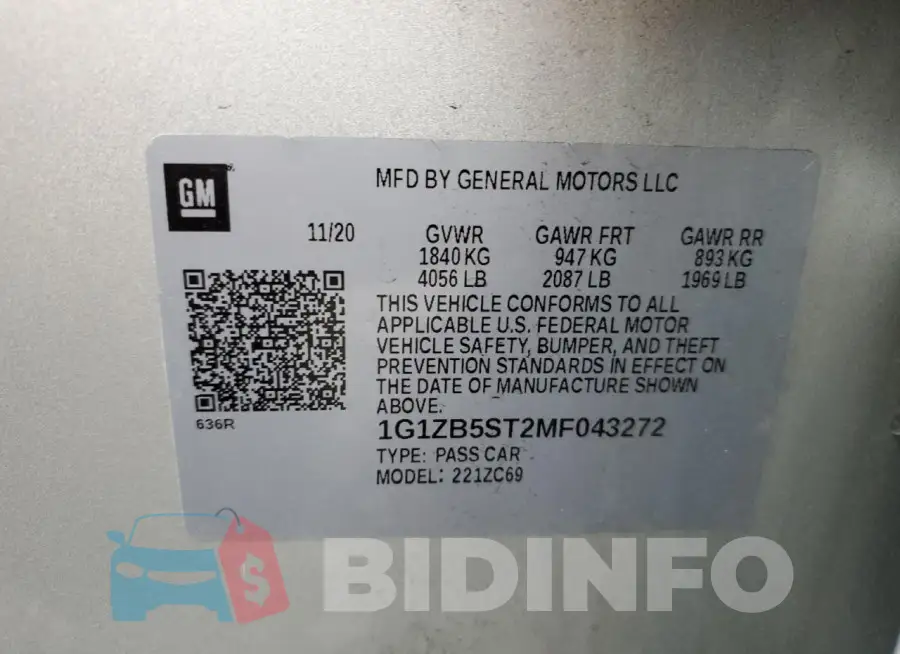 1G1ZB5ST2MF043272 Photo# 12