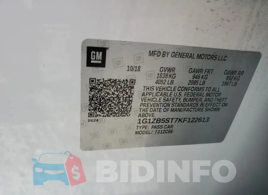 1G1ZB5ST7KF122613 Photo# 12