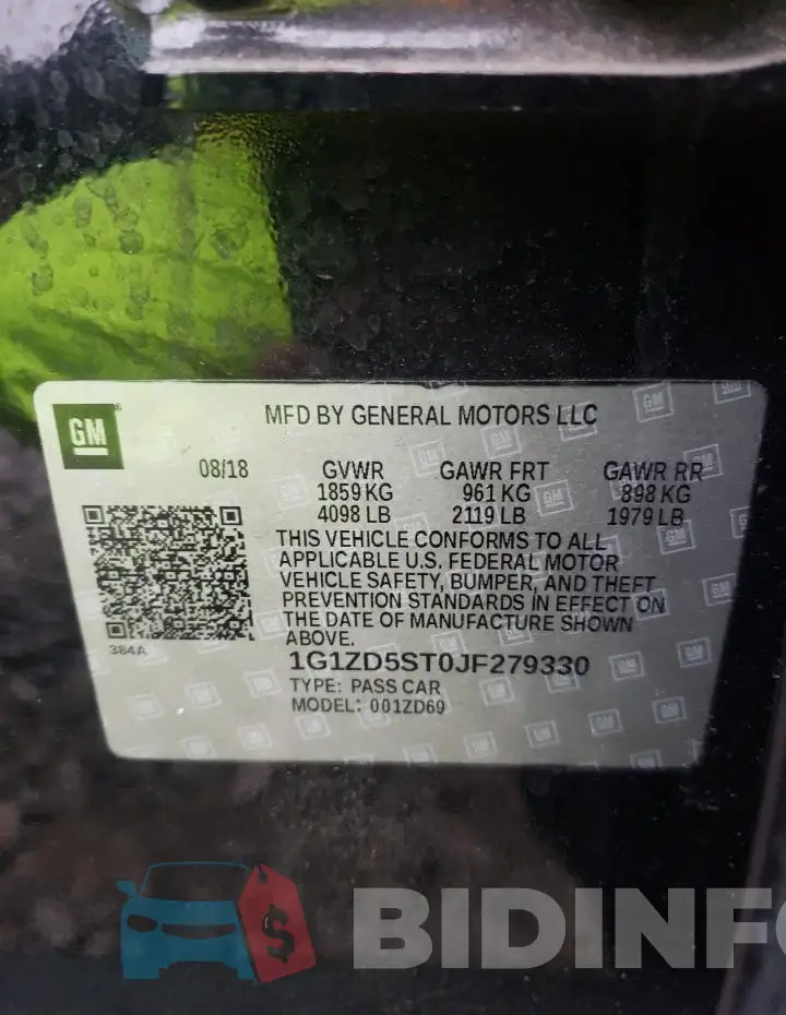1G1ZD5ST0JF279330 Photo# 12