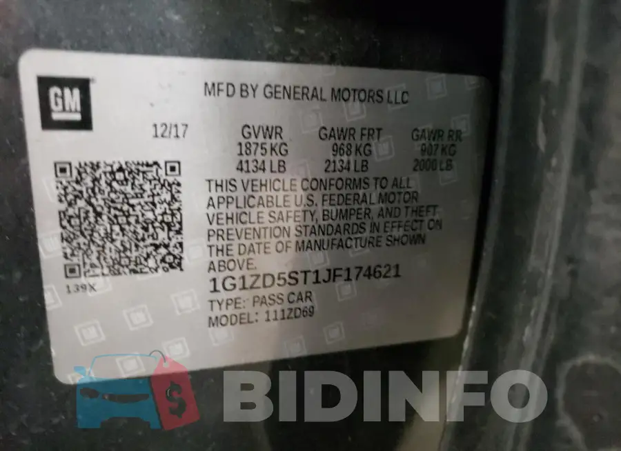 1G1ZD5ST1JF174621 Photo# 12