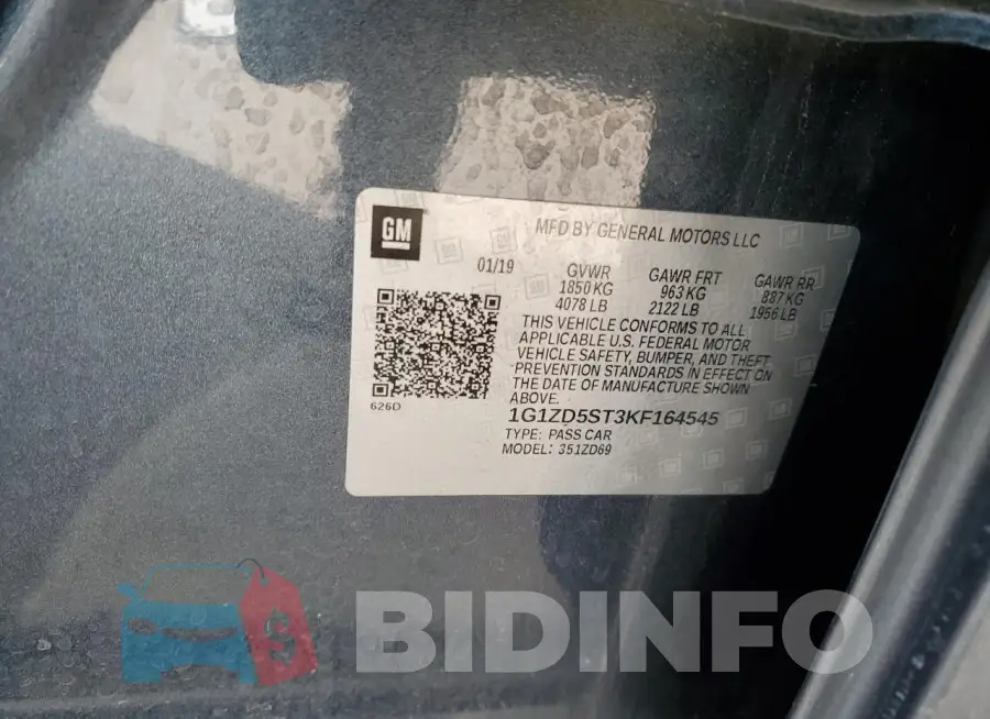 1G1ZD5ST3KF164545 Photo# 13