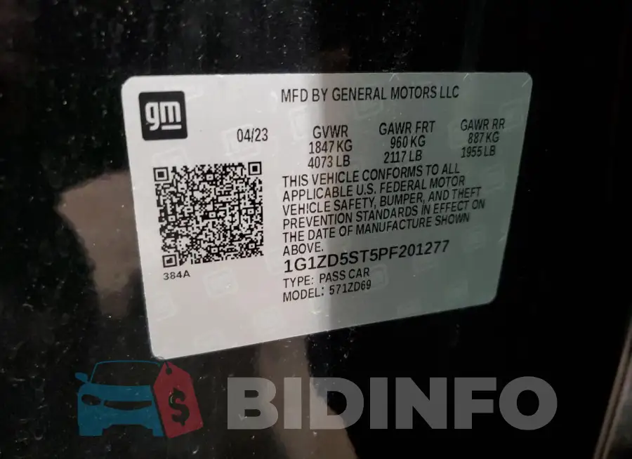 1G1ZD5ST5PF201277 Photo# 12