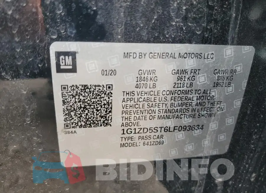 1G1ZD5ST6LF093634 Photo# 12