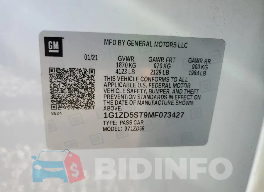 1G1ZD5ST9MF073427 Photo# 12