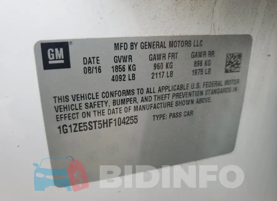 1G1ZE5ST5HF104255 Photo# 12