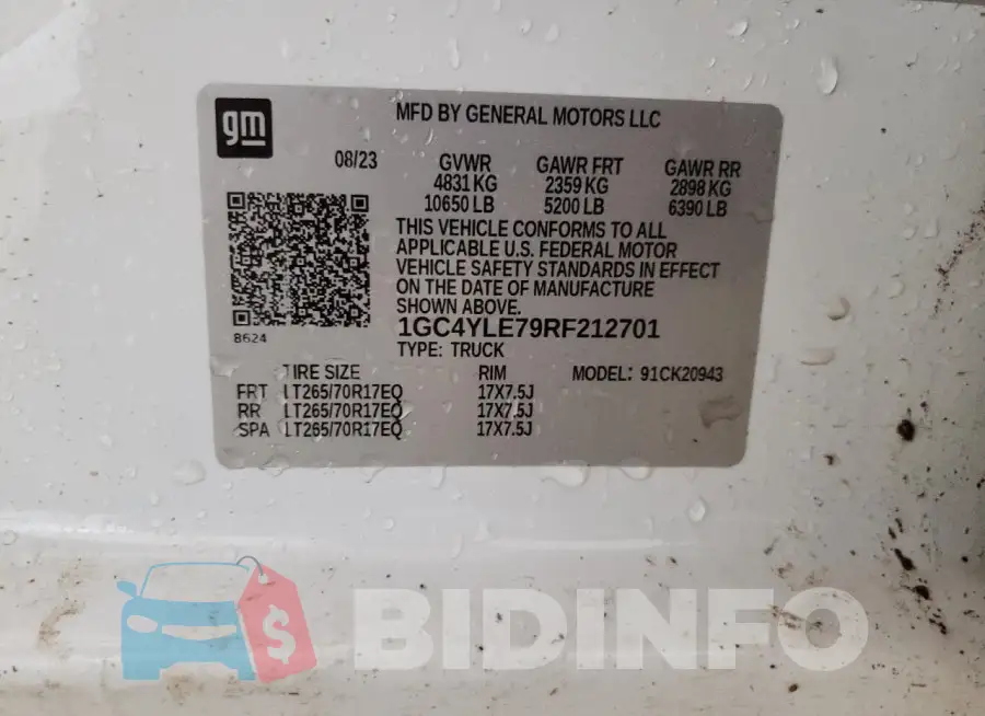 1GC4YLE79RF212701 Photo# 13