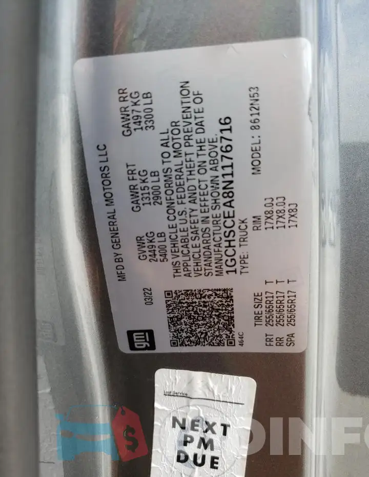 1GCHSCEA8N1176716 Photo# 12