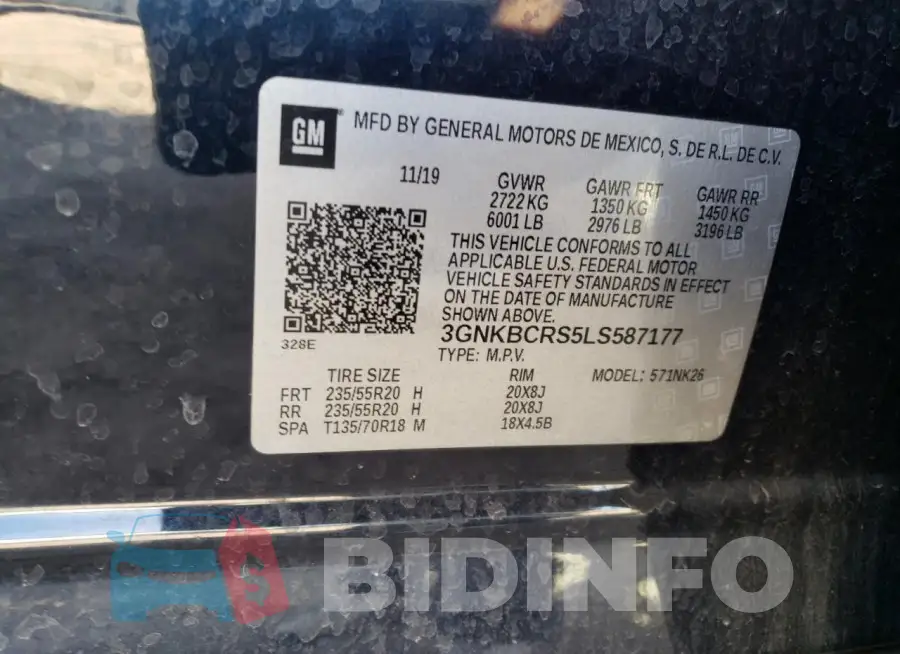 3GNKBCRS5LS587177 Photo# 12